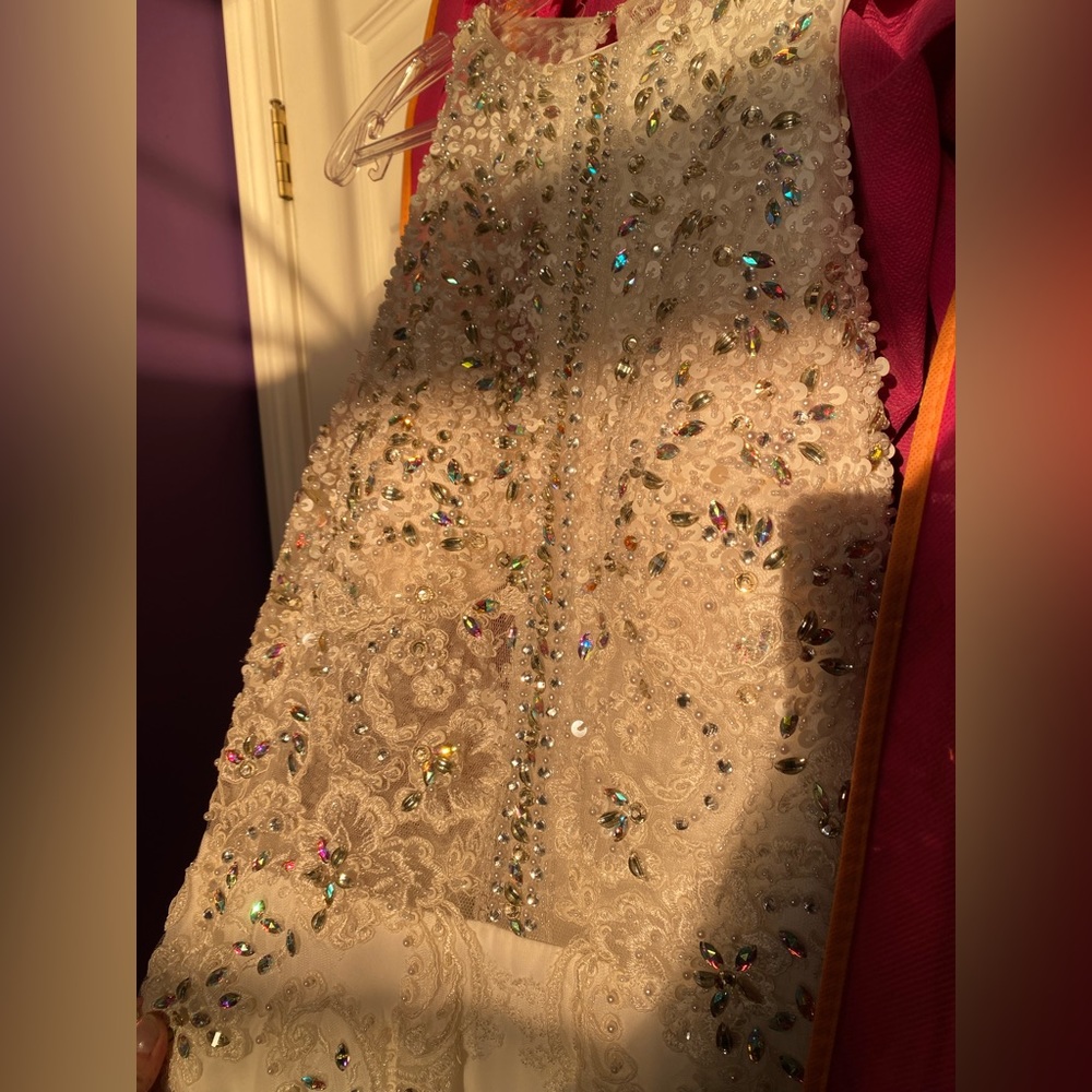 *MOVING SALE!!* White Bedazzled Prom Dress